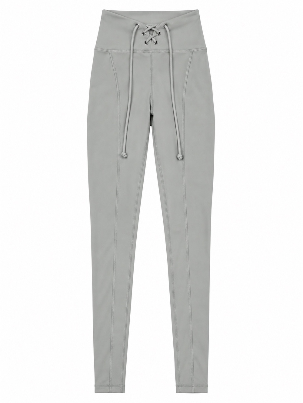 Year of Ours Women's Light Gray Lace-Up High Waist Leggings XS